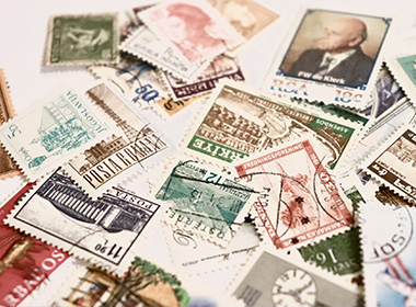 切手　複数バラ